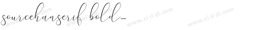 sourcehanserif bold字体转换
